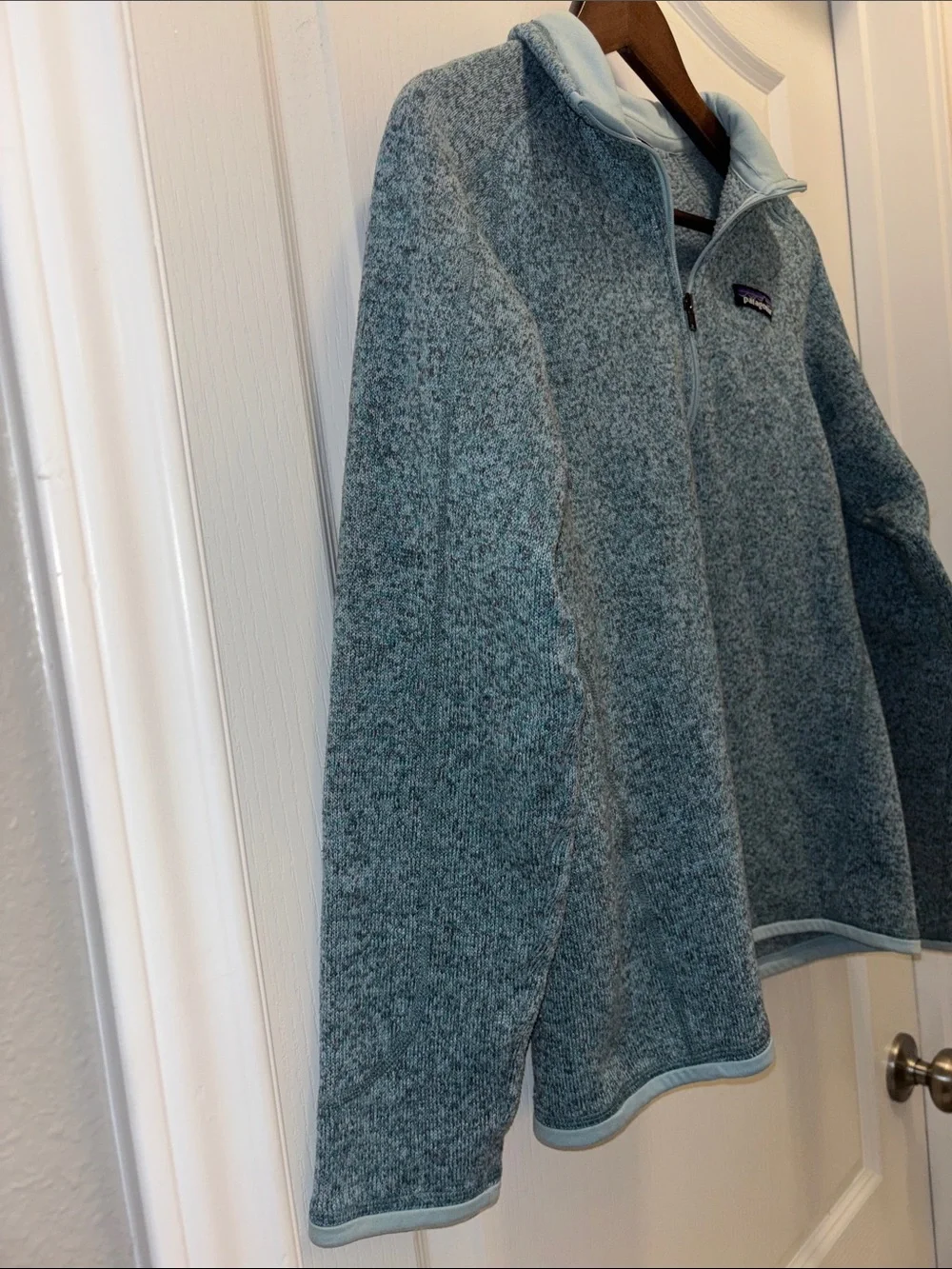 Patagonia Women’s Better Sweater 1/4-Zip Pullover Heathered Blue Size Medium